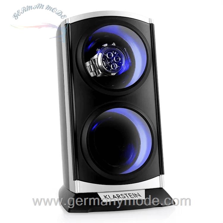 جعبه ساعت مچی نگهدارنده شارژ اتوماتیک کلارشتاین آلمان Klarstein St. Gallen Premium Uhrenbeweger Silber