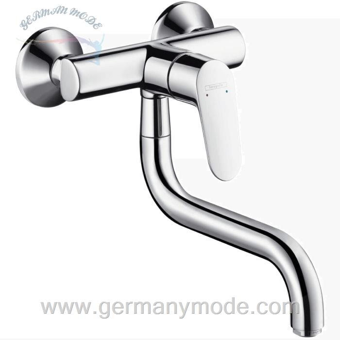 شیر مخلوط ظرفشویی هانس گروهه آلمان Hansgrohe Focus Festauslauf Wandarmatur Chrom Hochdruck 318250