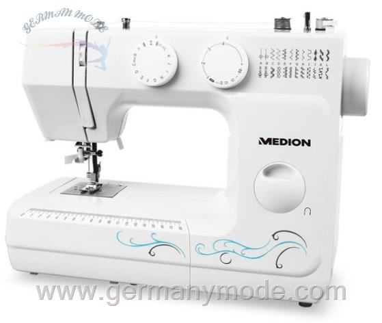 چرخ خیاطی اتوماتیک جادکمه مدیون Medion Freiarm-Nähmaschine MD 18205 Knopfloch- und Einfädelautomatik