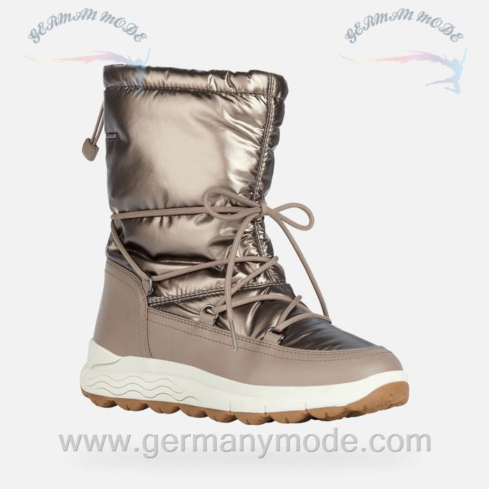 نیم بوت ضد آب زنانه جی اوکس ایتالیا GEOX WASSERDICHT WANDERSCHUHE Spherica 4x4 Abx Dame Dunkeltaupe