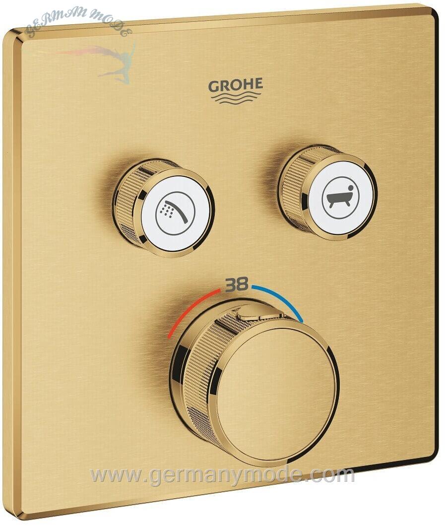 شیر حمام توکار گروهه آلمان GROHE Grohtherm SmartControl 29124 cool sunrise gebürstet 29124GN0