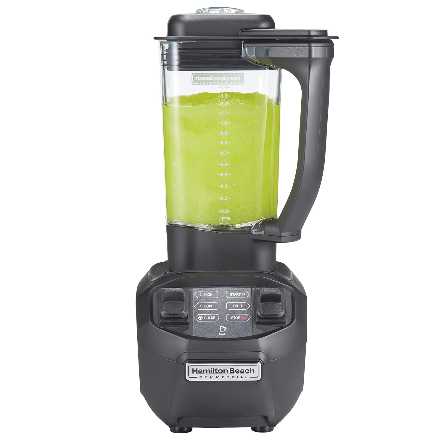 مخلوط کن بلندر همیلتون آمریکا Commercial® Rio® Drink Blender، HBB255-CE، 1.6HP، ظرف کوپلی استر بدون BPA 1.4 لیتری، 220-240 ولت، مشکی