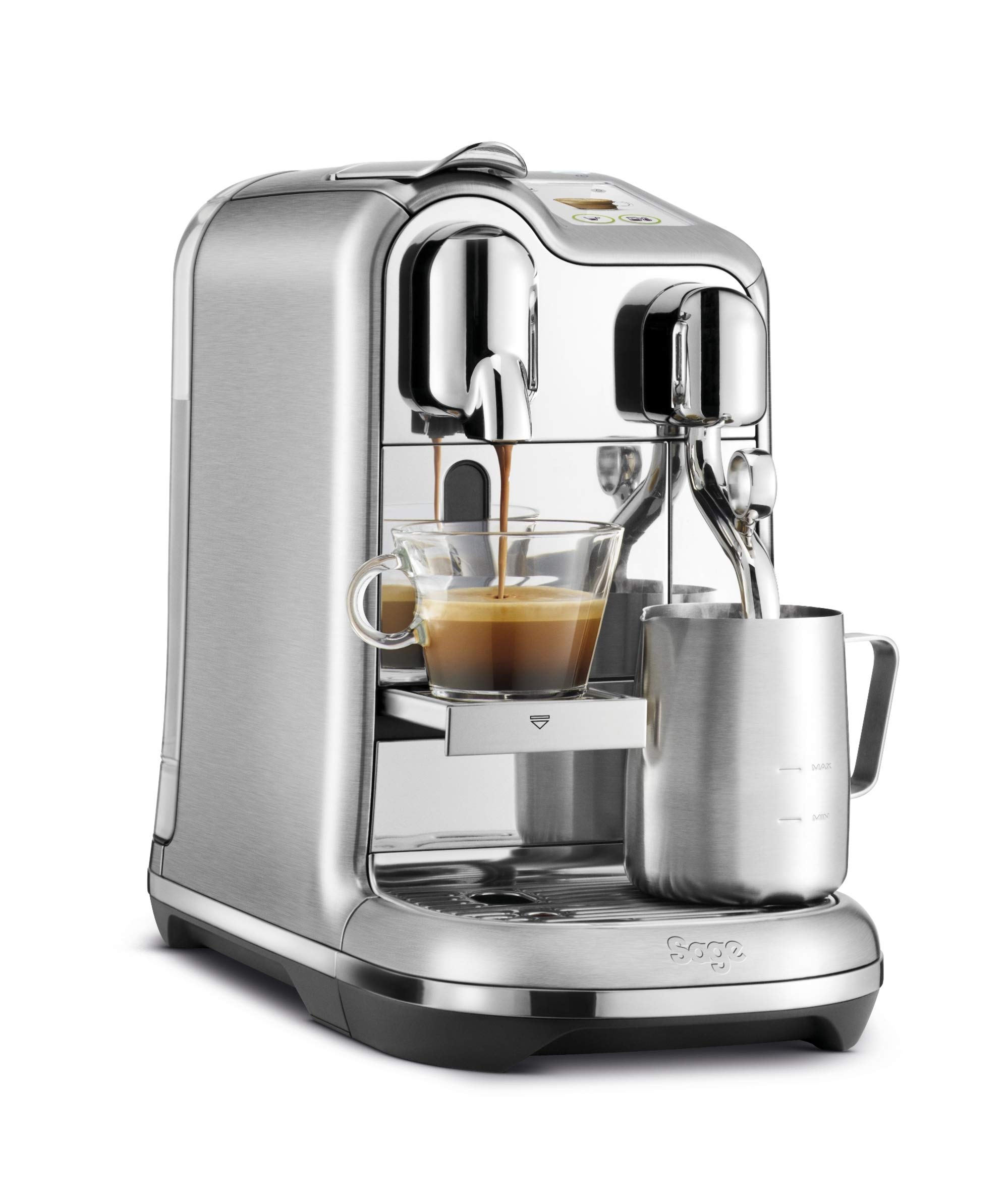 خرید از آمازون - Nespresso SNE900 the Creatista Pro Kaffeekapselmaschine von Sage, Gebürstetes Edelstahl