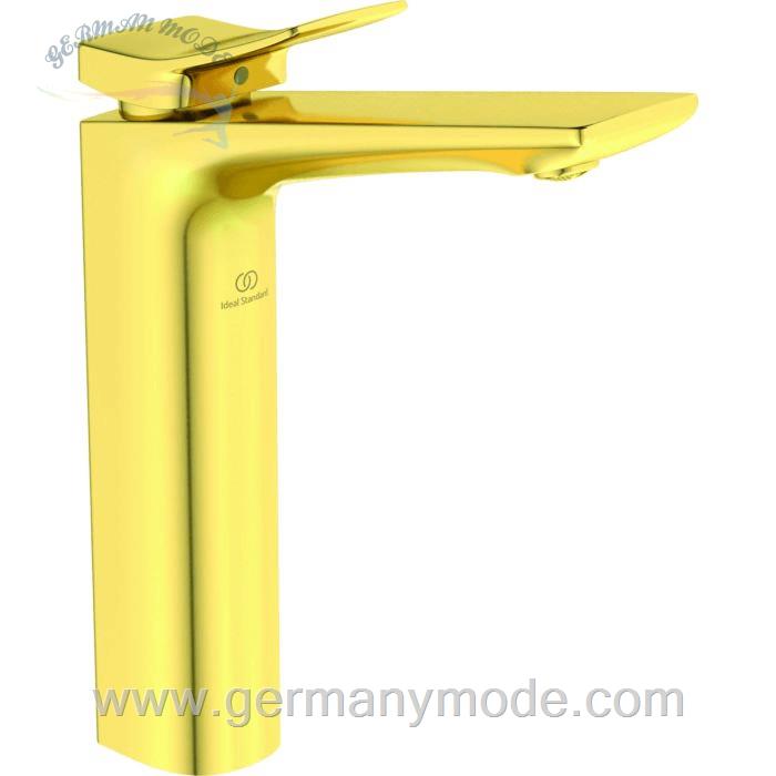 شیر مخلوط روشویی ایدیل استاندارد Ideal Standard Conca mit verstecktem Sockel BC758 brushed gold BC758A2