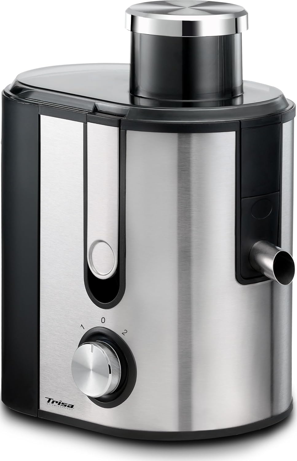آبمیوه‌ گیری تریزا سوئیس Trista Juicer آبمیوه‌گیری حرفه‌ای، دهانه بزرگ، جداسازی خودکار آبمیوه و تفاله، فیلتر استیل ضد زنگ، ۲ سرعته، ظرف آبمیوه ۳۵۰ میلی‌لیتری