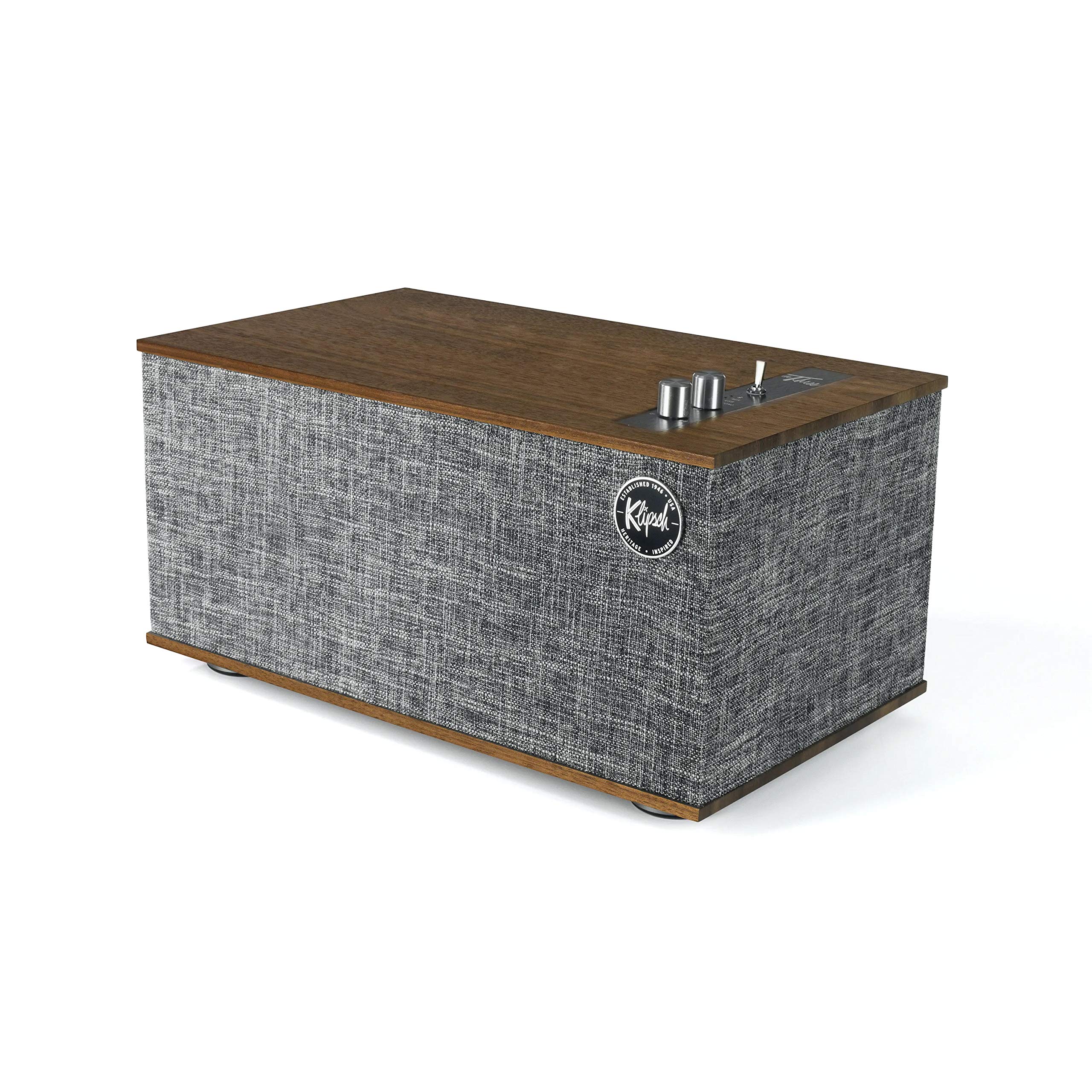 خرید از آمازون - Klipsch Heritage Wireless The Three II Tabletop Stereo Speakers استریوی گردویی Klipsch The Three II Tabletop (Walnut)