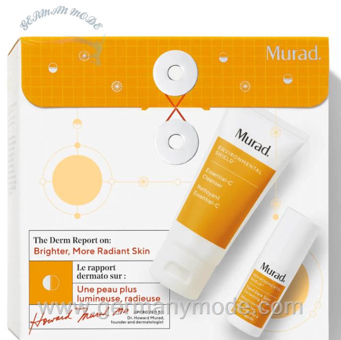 ست ژل شوینده پاک کننده ویتامین سی 60 میل سرم ضد لک 10 میل مورد آمریکا Murad The Derm Report on: Brighter, More Radiant Skin