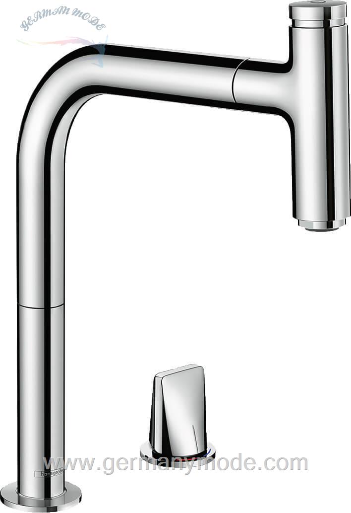 شیر مخلوط ظرفشویی شلنگ دار هانس گروهه آلمان Hansgrohe Focus M41 Einhebel Küchenmischer 260 1jet 31820 mattschwarz 31820670
