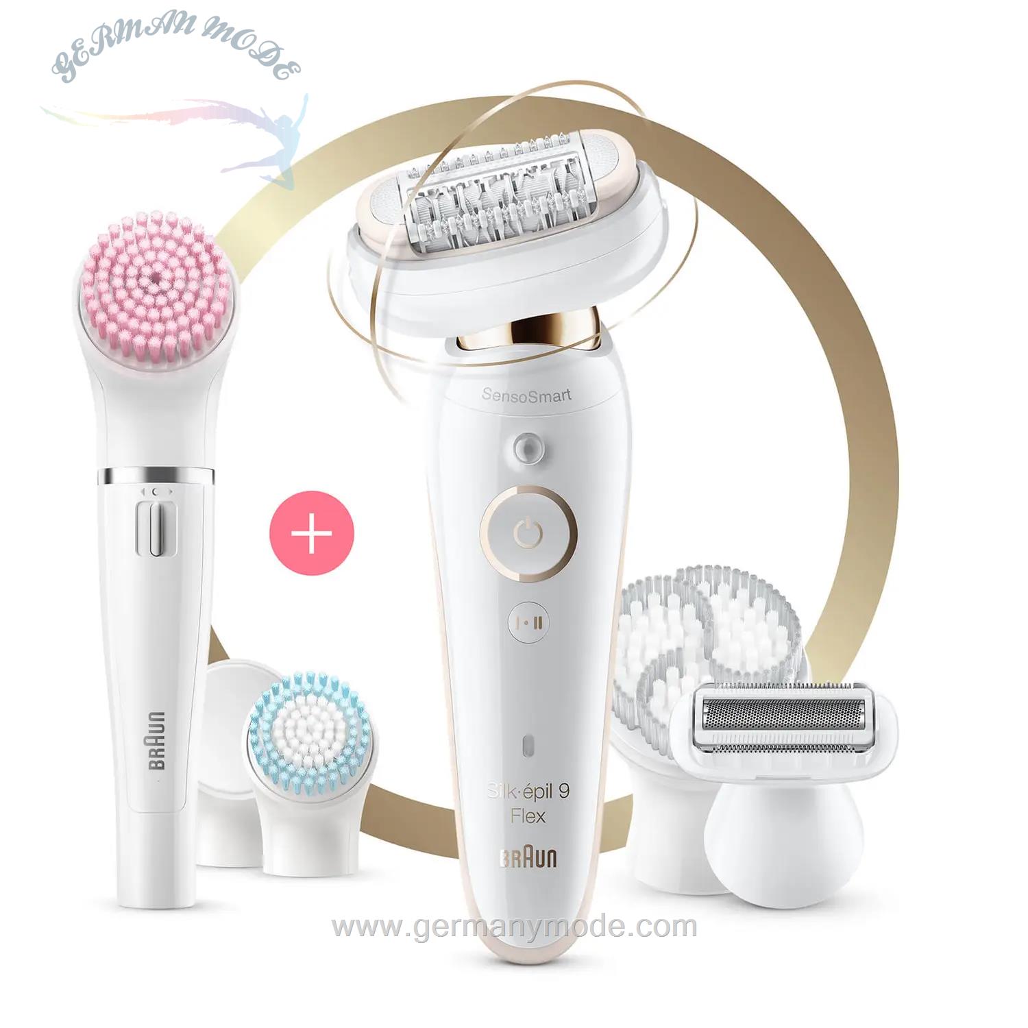 اپیلاتور مرطوب خشک و برس اسکراب براون آلمان Braun Silk-épil 9 Flex 9100 Beauty-Set