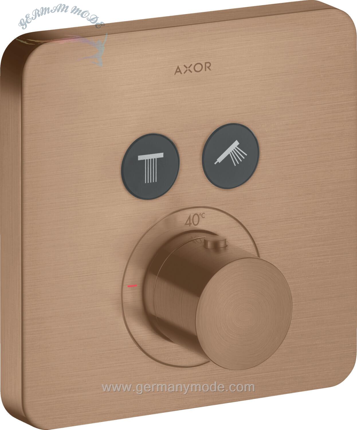 شیر حمام توکار هانس گروهه آلمان Hansgrohe Axor Shower softsquare 36707 Brushed Red Gold 36707310
