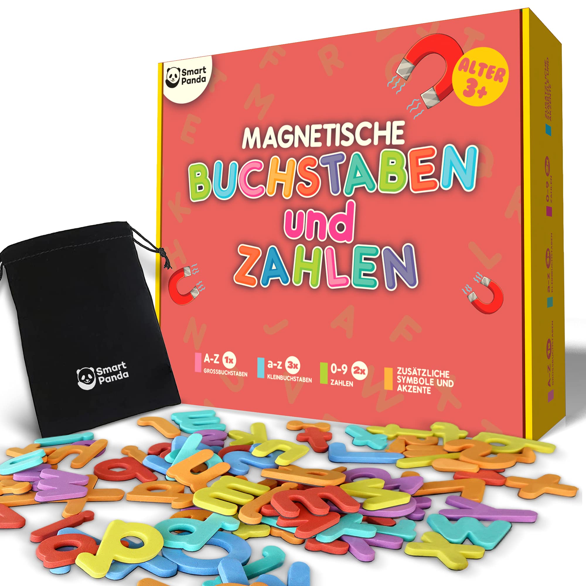 خرید از آمازون - Magnetische Buchstaben und Zahlen für Kinder - Magnetisches Alphabet-Set - Kühlschrankmagneten für Kinder, ABC-Lernspiele für Kleinkinder zum Buchstabieren Lernen, Lesen und Phonetik üben