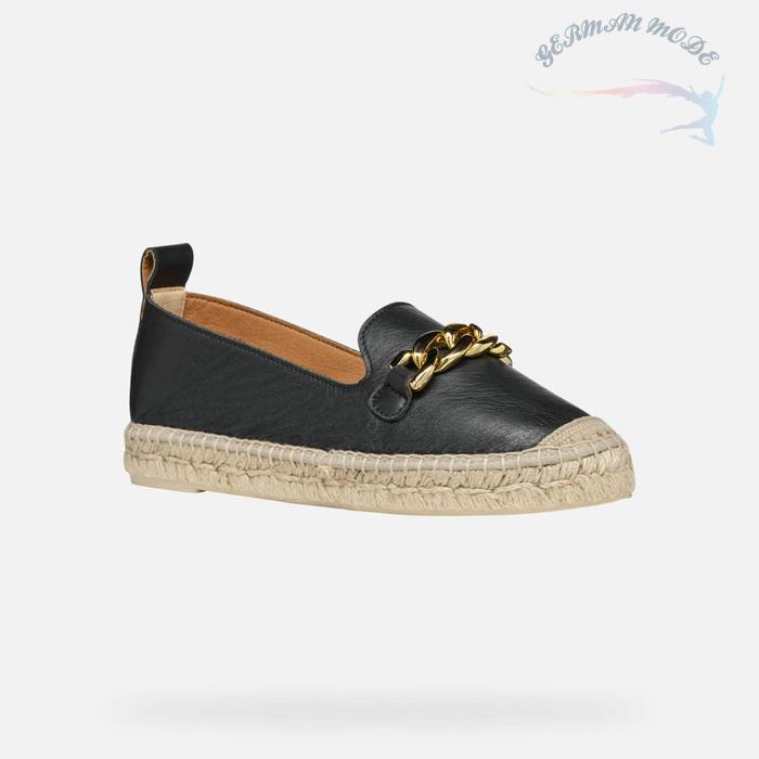 کفش زنانه جی اوکس ایتالیا GEOX ESPADRILLES Lampedusa Dame Schwarz