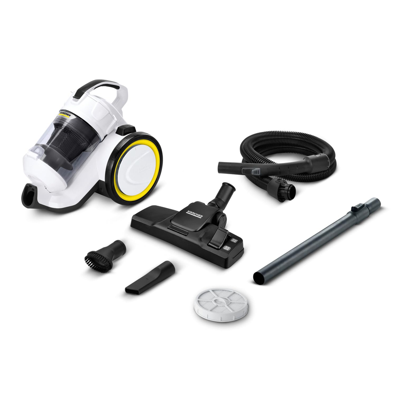 جارو برقی Kärcher VC 3 (محفظه کثیفی بدون کیسه، شفاف و قابل شستشو، ویژگی های راحتی، فیلتر هپا بسیار کارآمد، فیلتر ذرات آلرژیک، 700 وات)