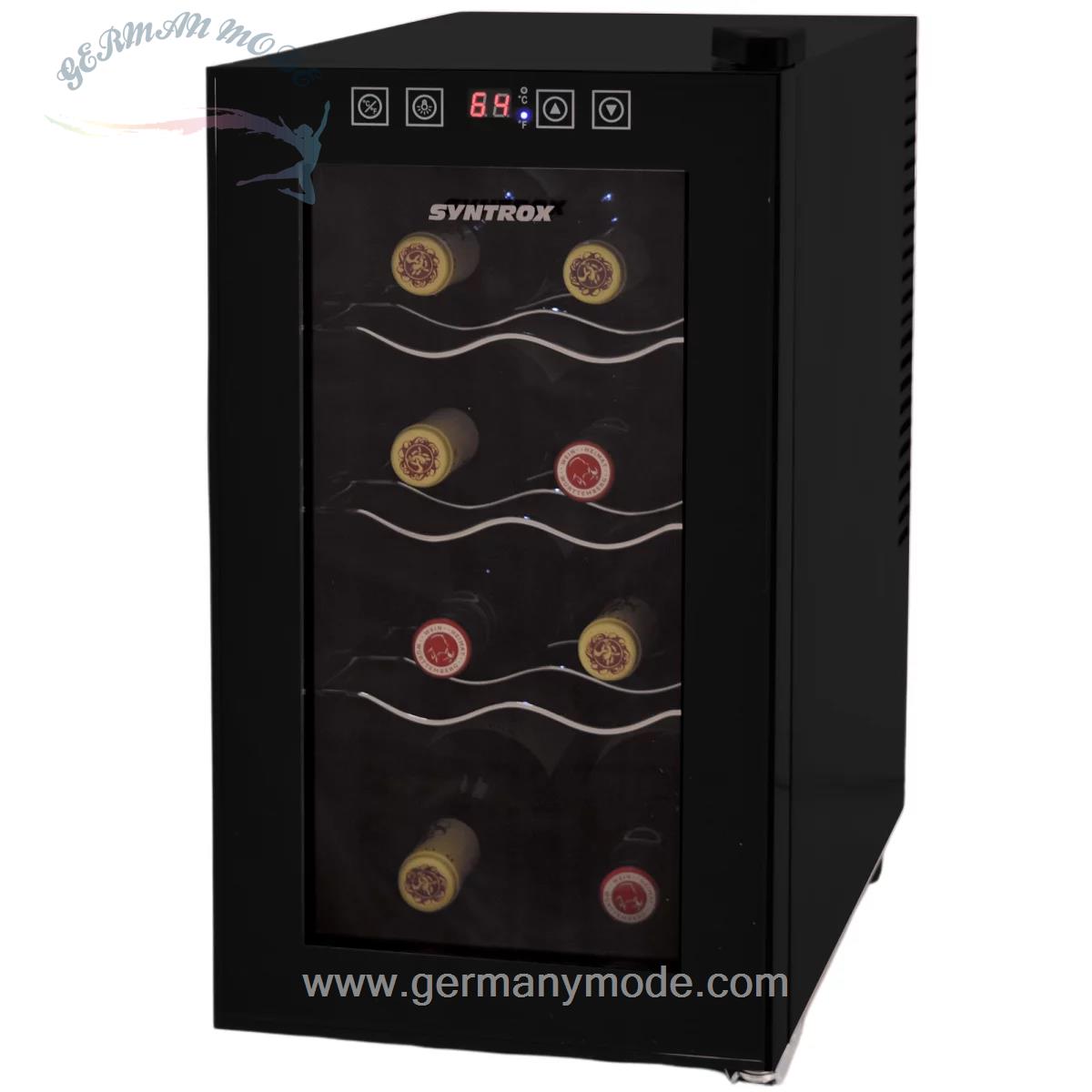 یخچال بطری سرد کن 25 لیتری سینتروکس آلمان Syntrox Germany Weinkühlschrank Deneb 25 Liter Weinschrank Digital 8 Flaschen