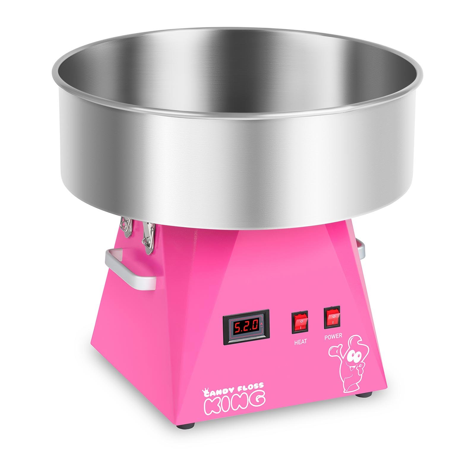 دستگاه پشمک ساز حرفه ای Royal Catering RCZK-1030-WR (1030 وات، 1 پرس / 30 ثانیه، قطر 52 سانتی متر) صورتی