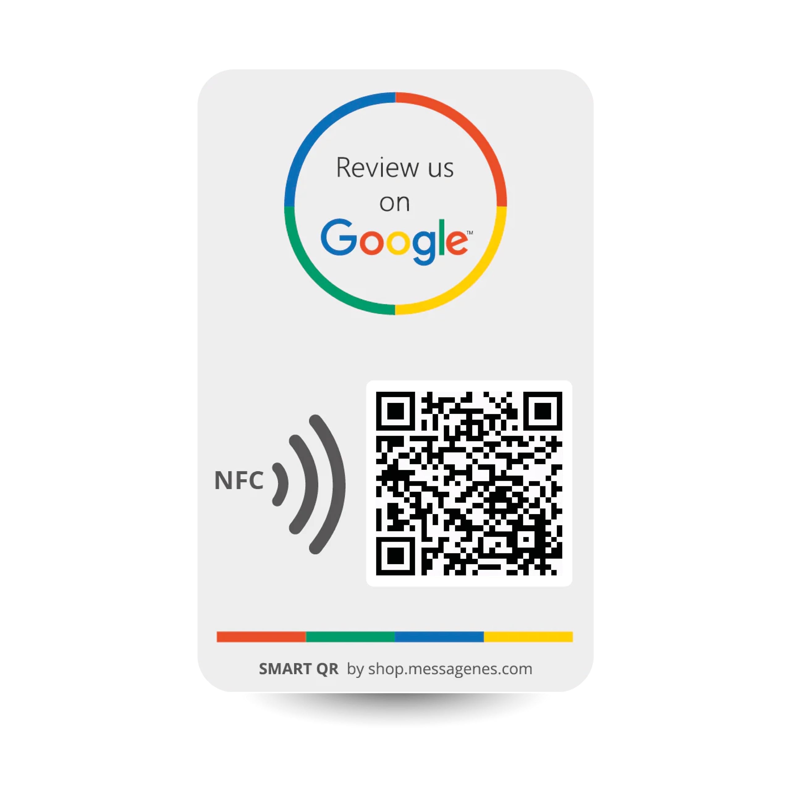 خرید از آمازون - پیام ها | استیکر گوگل با QR و NFC | Signs Review NFC و QR Code | 1 واحد مستطیل شکل | بررسی گوگل | نظرات با 1 کلیک | رتبه بندی کسب و کار شما را در گوگل افزایش می دهد