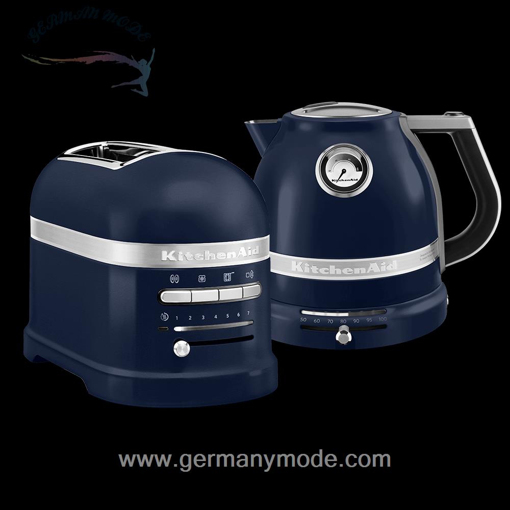 ست کتری برقی و توستر اتومات کیچن اید آمریکا KitchenAid ARTISAN FRÜHSTÜCKSSET-TOASTER FÜR 2 SCHEIBEN/Ink blue