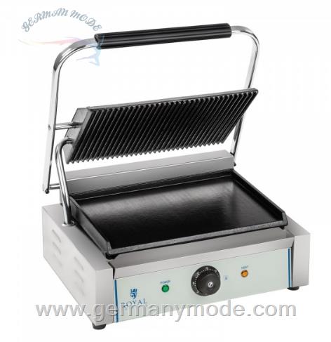 دستگاه گریل تماسی صنعتی رویال کترینگ آلمان Royal Catering Elektro-Kontaktgrill oben geriffelt (RCKG-2200)