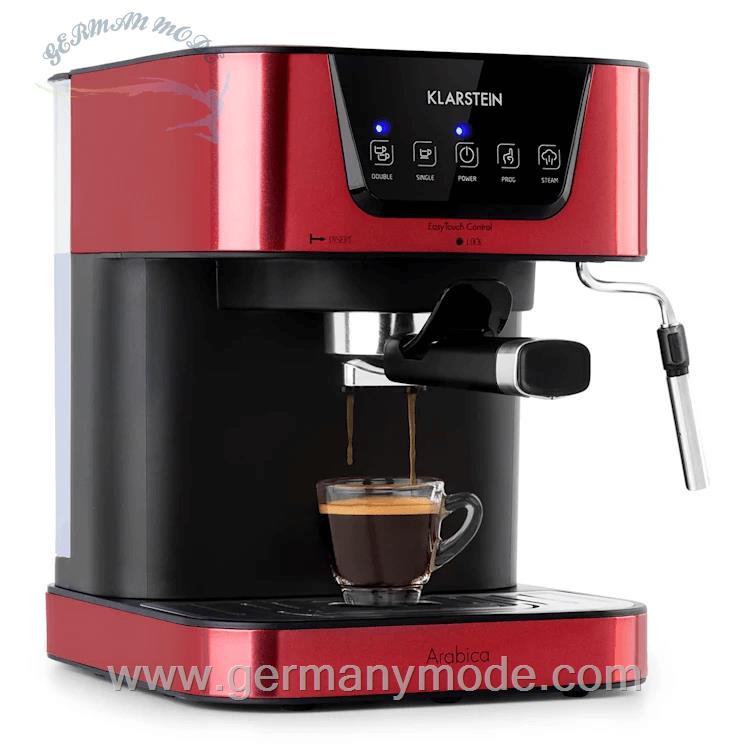 اسپرسو ساز کلارشتاین آلمان Klarstein Arabica Espressomaschine Kunststoff rot