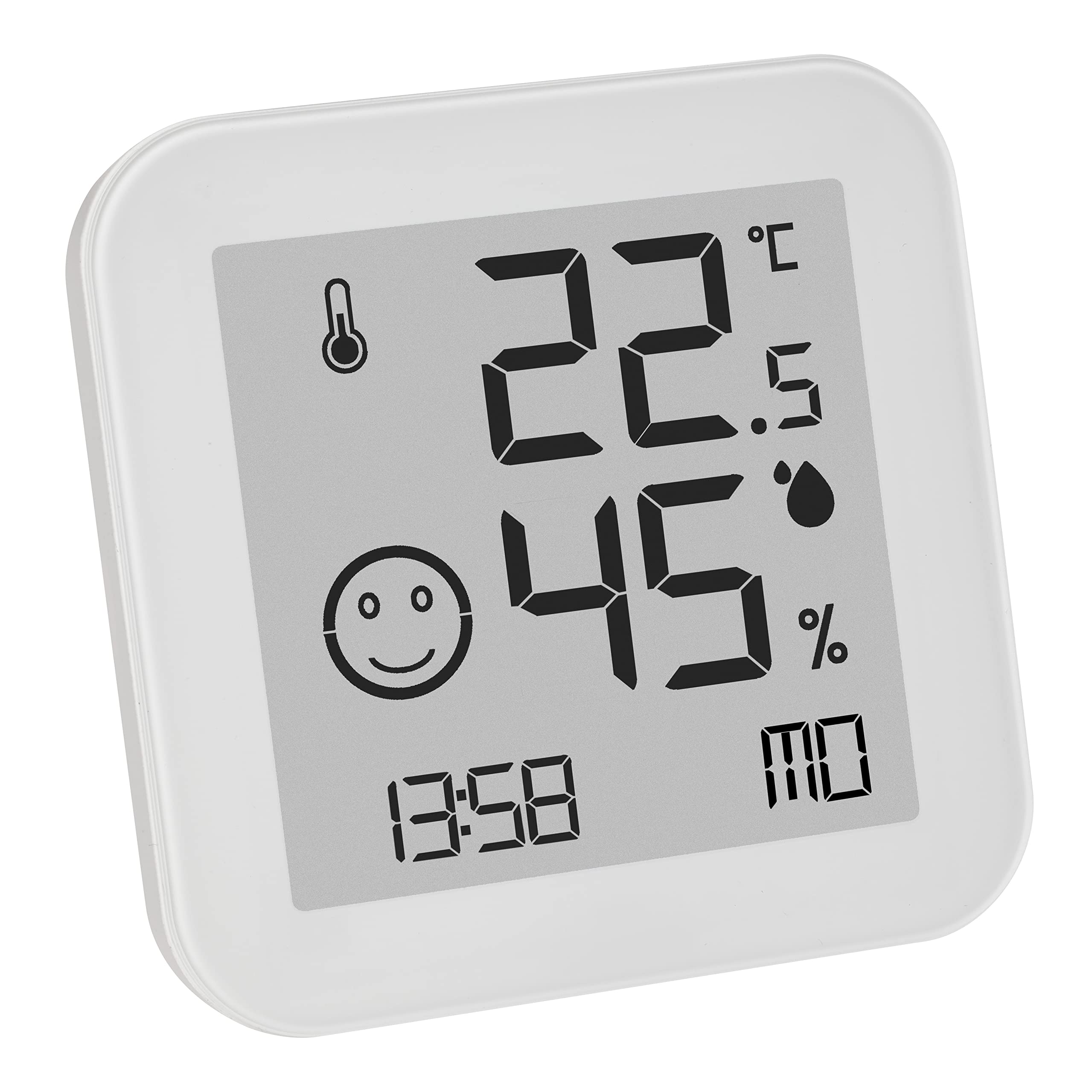 خرید از آمازون - TFA Dostmann Hygrometer دیجیتال سیاه و سفید، 30.5054.02، رطوبت سنج، جوهر الکترونیکی، آسان برای خواندن، دما، سفید سفید تک