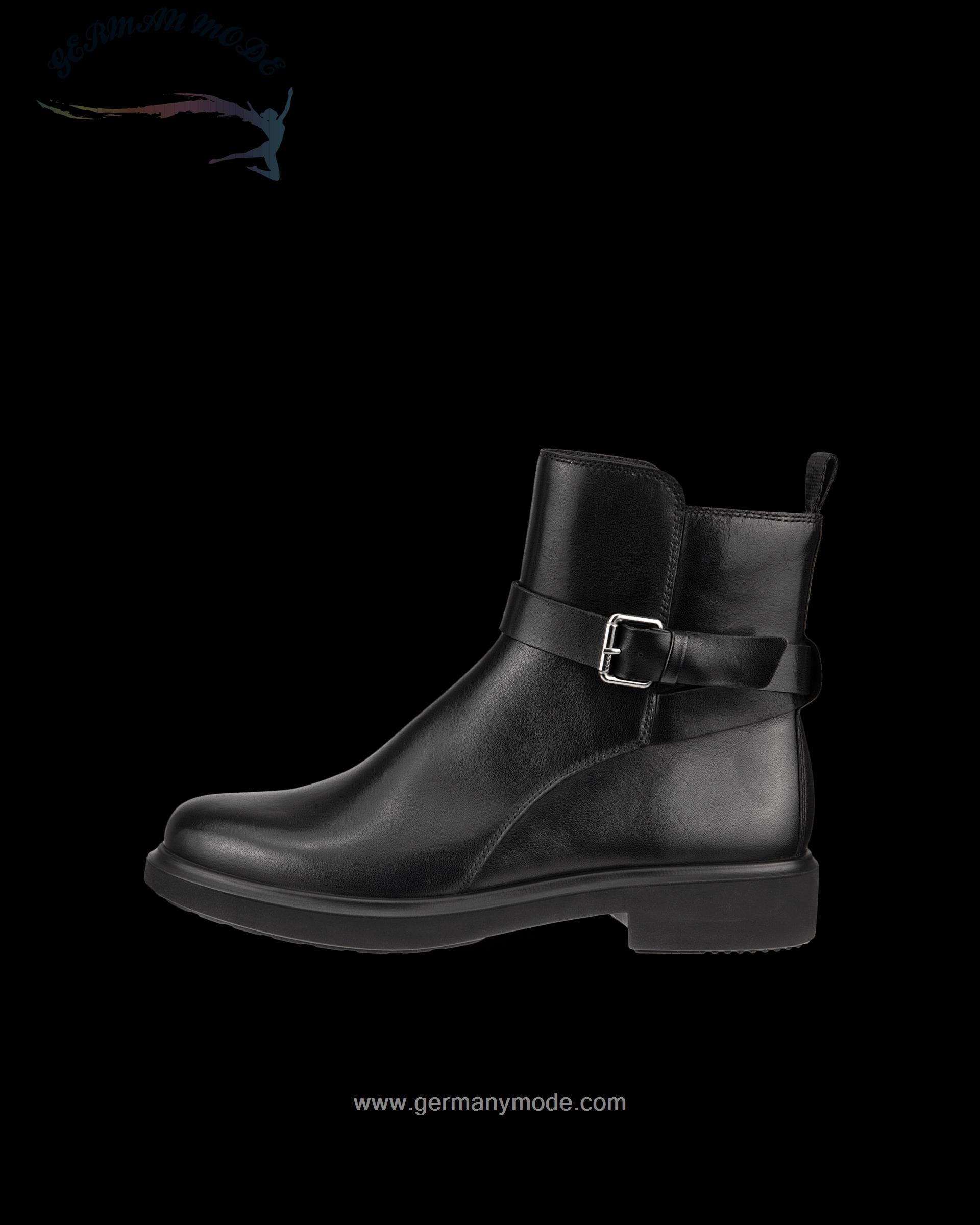 نیم بوت زنانه اکو دانمارک ECCO METROPOLE AMSTERDAM Damen Wasserdichter Lederstiefel Schwarz