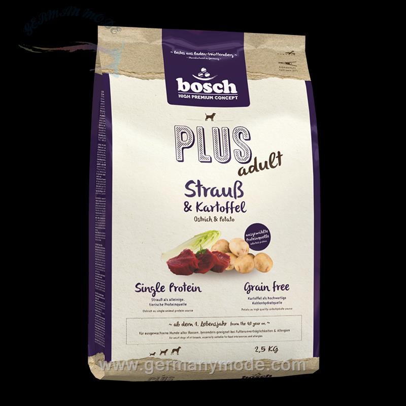غذا خشک سگ شترمرغ و سیب زمینی بوش آلمان Bosch Plus Strauß - Kartoffel 2-5kg