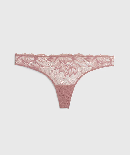 شورت استرینگ زنانه کلوین کلین آمریکا Calvin Klein String Seductive Comfort Woodrose 000QF6397EANK