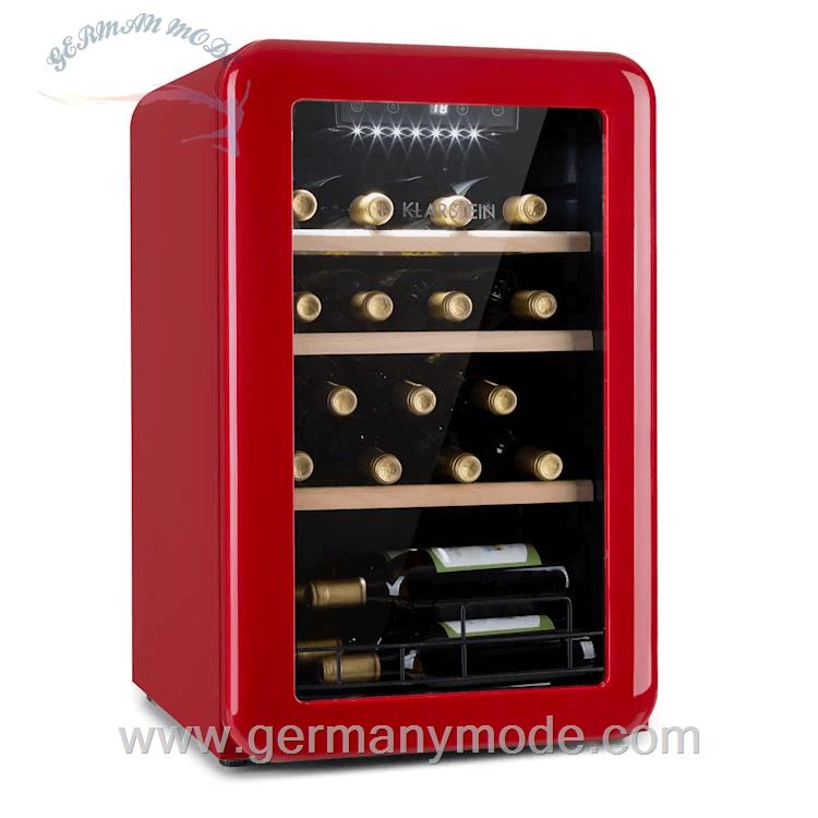 یخچال بطری سرد کن 70 لیتری کلارشتاین آلمان Klarstein Vinetage 19 Uno Weinkuhlschrank Rot 70 Ltr
