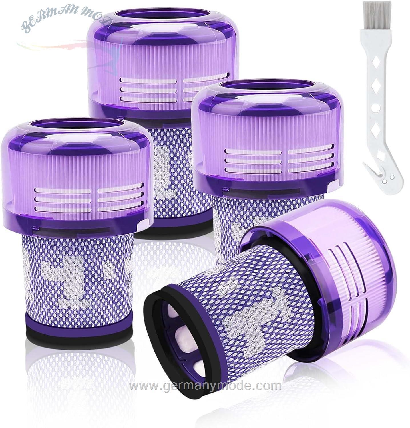 فیلتر جارو شارژی دایسون 4 تکه Dyson V12، فیلتر جایگزین قابل شستشو Laukowind برای جاروبرقی Dyson V12، جایگزین 971517-01 V12-4pcs