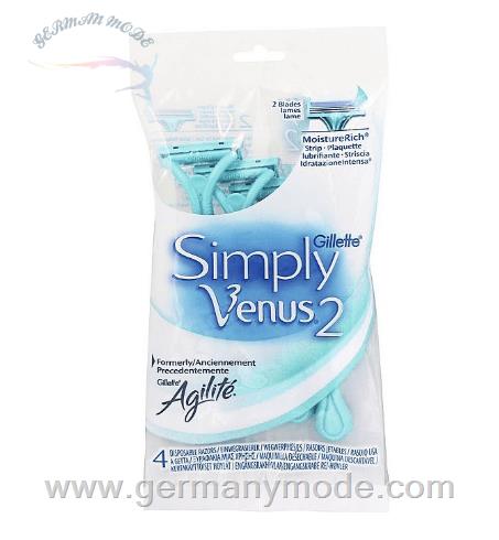 خود تراش یکبار مصرف ژیلت آمریکا Gillette Simply Venus 2 4 Stk