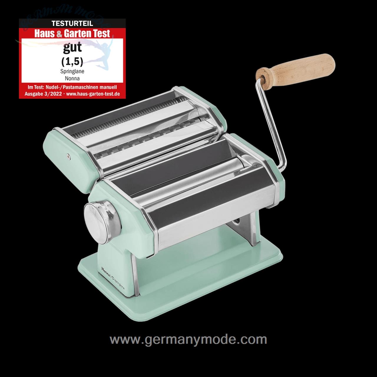 دستگاه پاستا ساز دستی اسپرینگلن آلمان Springlane Nudelmaschine Nonna inkl. Rezeptheft - Nudeltrockner, Mint