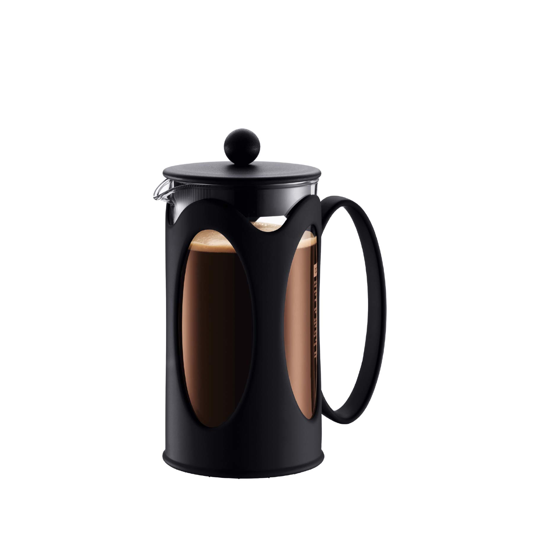 قهوه ساز فرنچ پرس Bodum 10682-01 Kenya (سیستم پرس فرانسوی، فیلتر دائمی فولاد ضد زنگ، 0.35 لیتر) مشکی