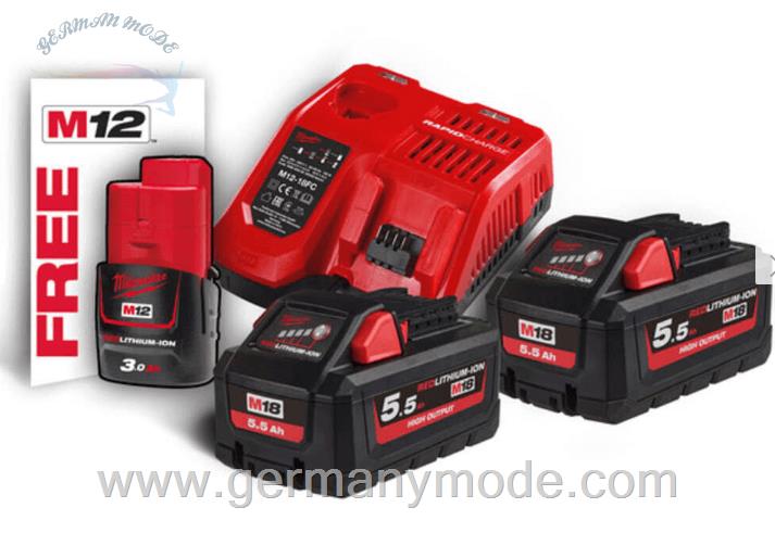 شارژر و باطری میلواکی آمریکا Milwaukee M18NRG M18NRG-552