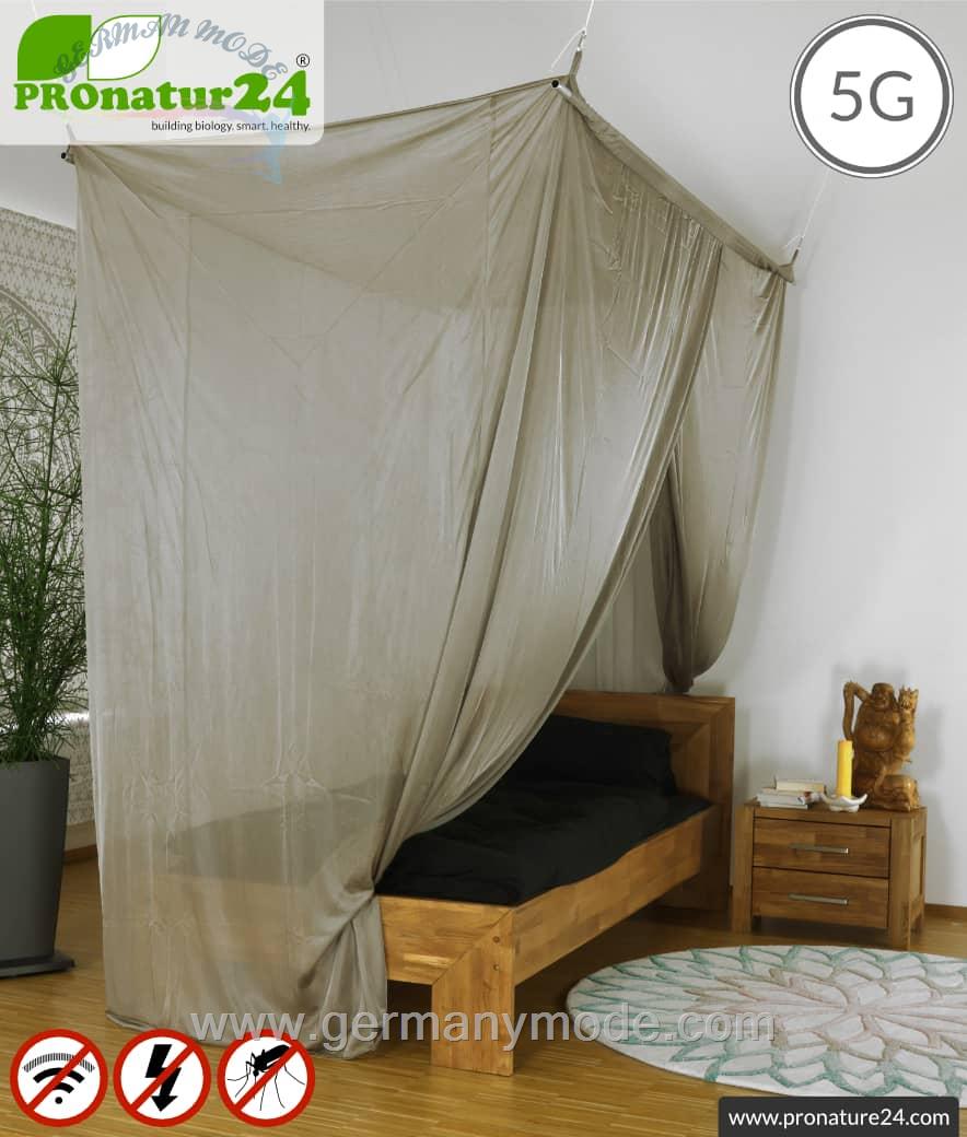 پشه بند ضد امواج الکترومغناطیسی تخت تک نفره پرونیچر المان PROnature Shielding canopy Safecave Budget | SINGLE BED BOX