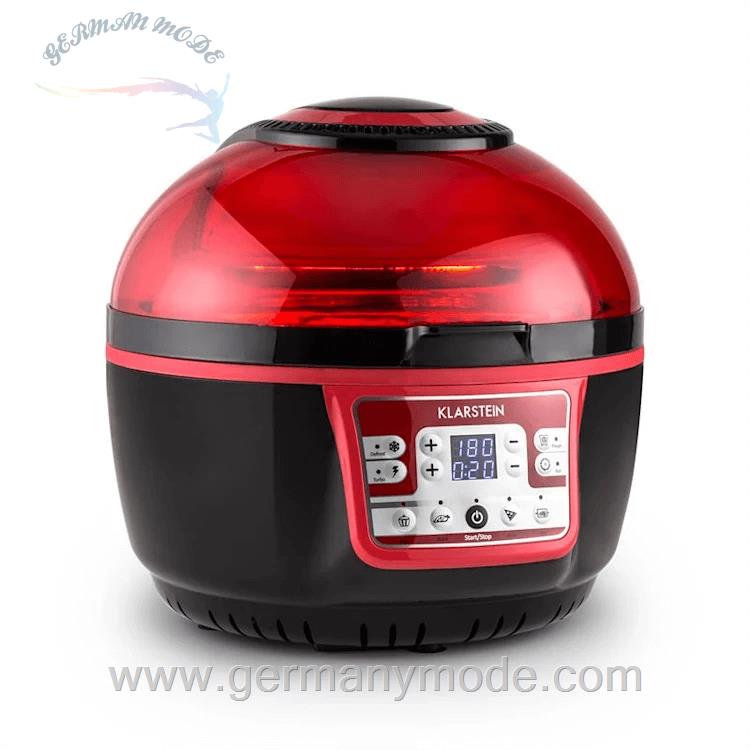 سرخ کن هوای گرم جوجه گردان دار 9 لیتری کلارشتاین آلمان Klarstein VitAir Turbo Heißluftfritteuse 1400 watt 9 Ltr Rot