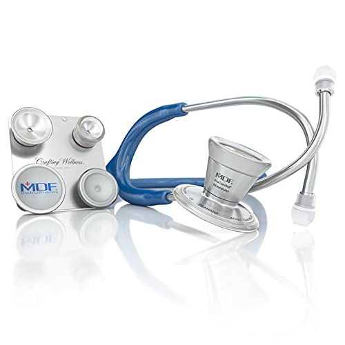خرید از آمازون - MDF ProCardial C3 Titanium Cardiology Dual Head Stethoscope با قفسه سینه قابل تبدیل برای بزرگسالان، کودکان، نوزادان و نوزادان - قطعات رایگان برای زندگی - رویال آبی (MDF797CCT-10)