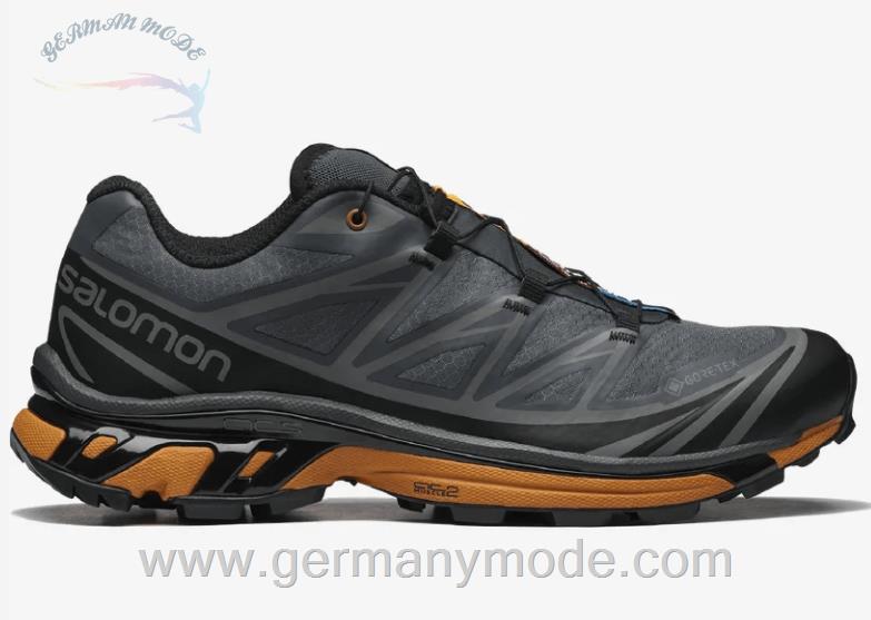 کتانی اسپرت مردانه زنانه سالامون فرانسه SALOMON XT-6 GORE-TEX UTILITY Sportliche Schuhe Unisex Black / Ebony / Marmalade