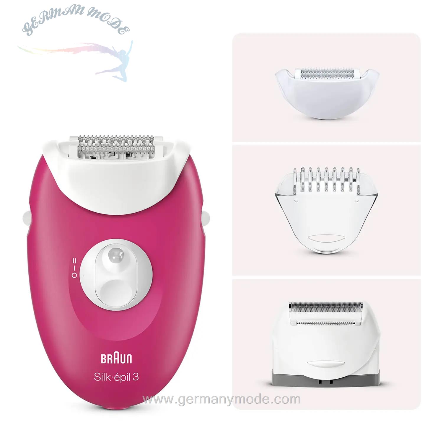 اپیلاتور براون آلمان Braun Silk-épil 3 3-410 Epilierer Himbeer