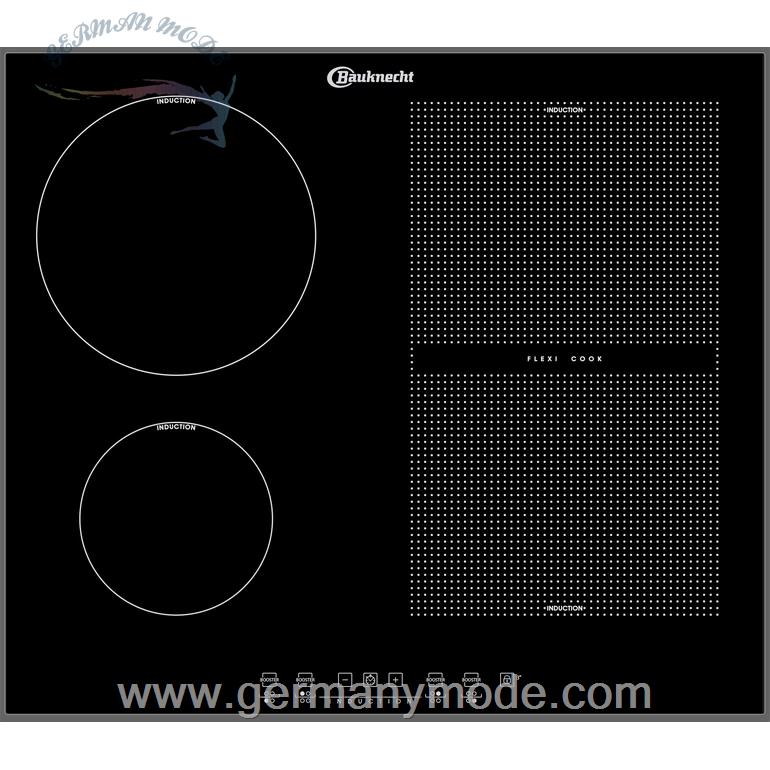 اجاق برقی 4 شعله باکنشت آلمان BAUKNECHT ÜBER DEN HERD STEUERBARES CERANKOCHFELD MIT INDUKTION - CHI 6640F IN/01