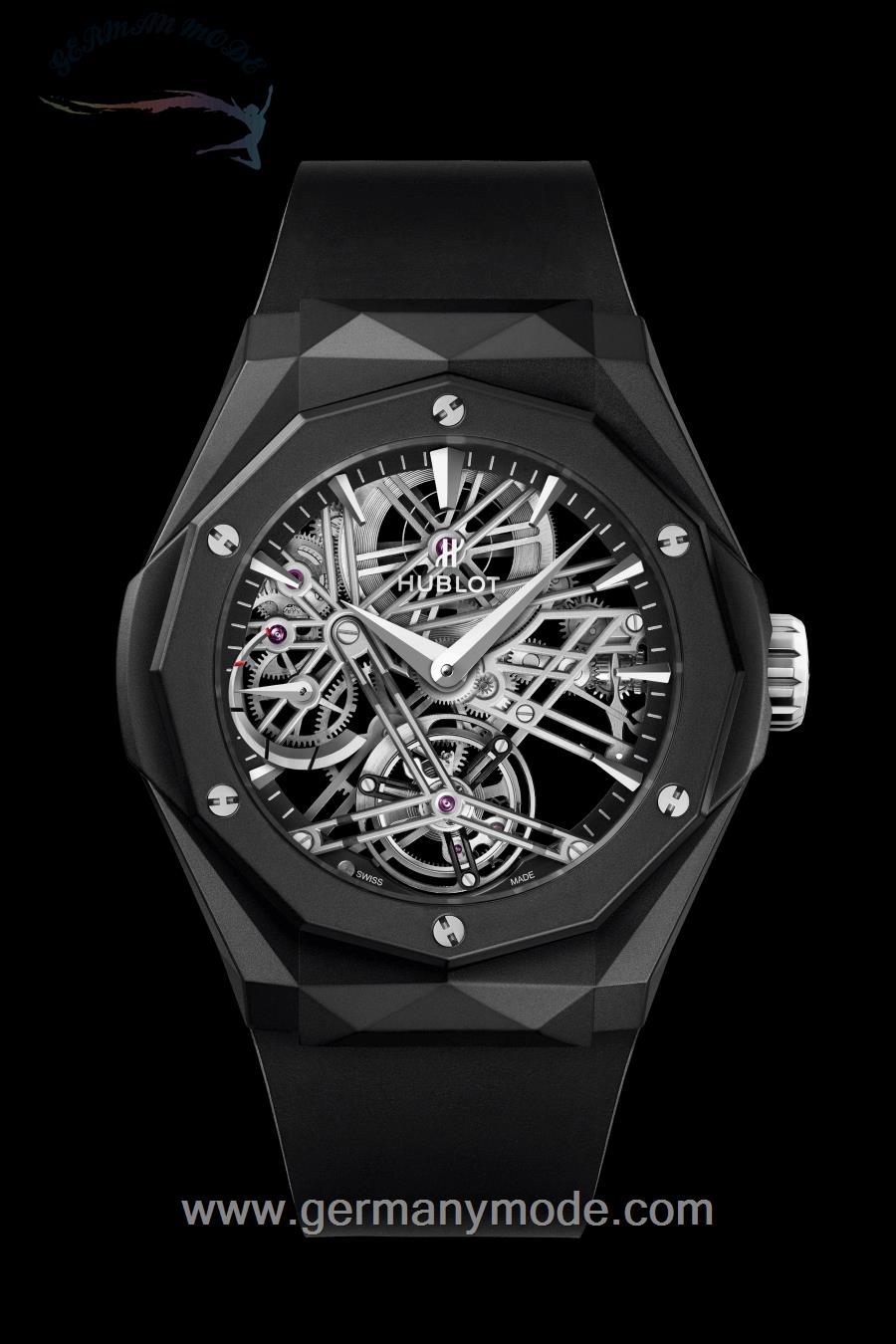 ساعت مچی مردانه هابلوت سوئیس HUBLOTTOURBILLON POWER RESERVE45MM