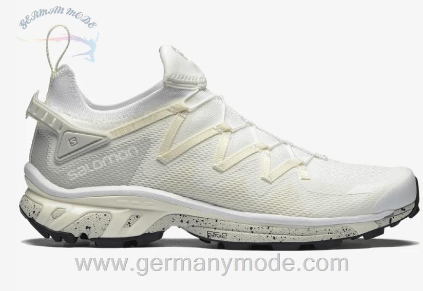 کتانی اسپرت زنانه مردانه سالامون فرانسه SALOMON XT RUSH Sportliche Schuhe Unisex White Lunar Rock Vanilla Ice