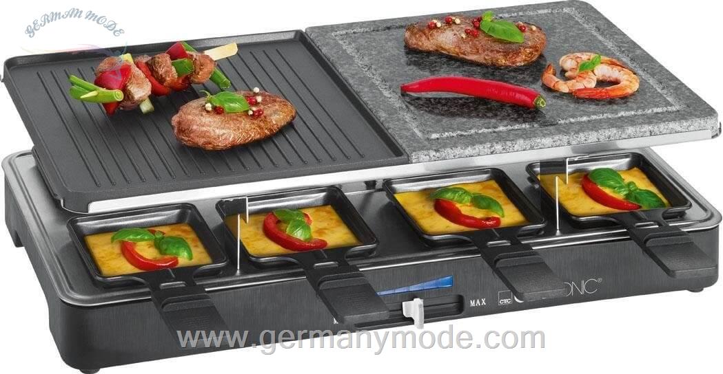 گریل باربیکیو کلترونیک آلمان CLATRONIC Raclette RG 3518- 8 Raclettepfännchen-1400 W