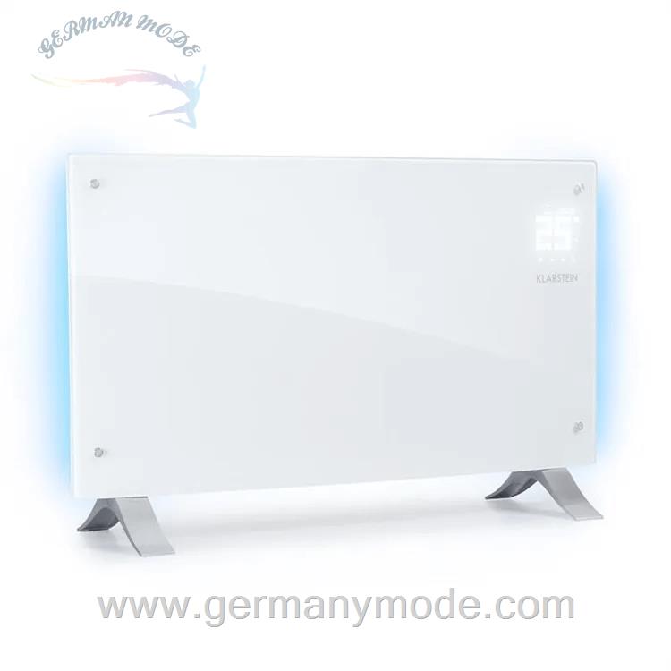بخاری برقی همرفتی منحنی کلارشتاین آلمان Klarstein Bornholm Curved Ambient Konvektionsheizgerät Weiß 2000 watt Freistehend, Wandmontage