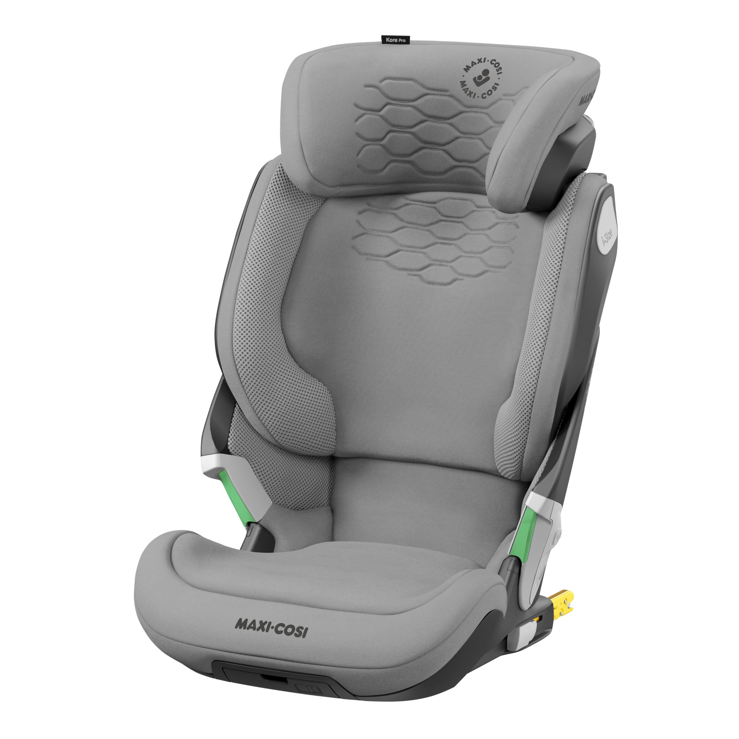 صندلی ماشین کودک مکسی کوزی آلمان Maxi-Cosi Kore Pro i-Size، 3.5 تا 12 سال، 100 تا 150 سانتی متر، نور ClickAssist، ارتفاع/عرض قابل تنظیم، سیستم حفاظت جانبی+، خاکستری اصیل