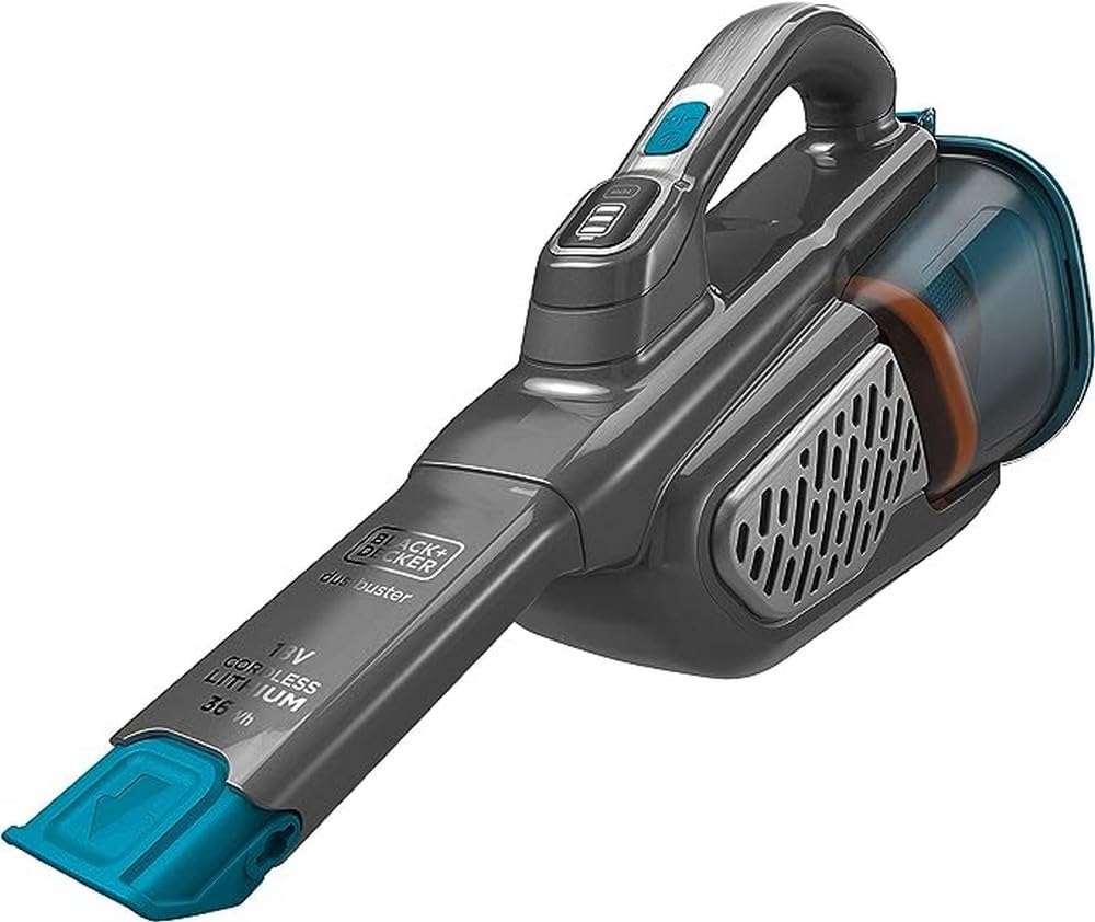 جارو شارژی بلک اند دکر آمریکا دستی بی سیم BLACK+DECKER 36 Wh / 18 V Dustbuster Smart (با Cyclonic Action و دو سطح مکش، نازل شکاف قابل افزایش یکپارچه، از جمله ایستگاه شارژ با براکت دیواری) BHHV520BF