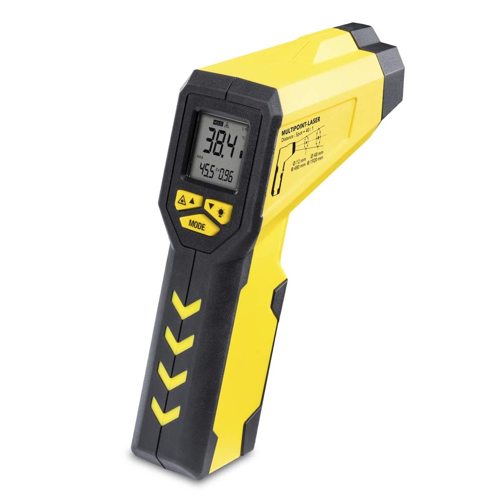 خرید از آمازون - TROTEC Infrarot-Thermometer/Pyrometer TP7 Multipunkt Laser TP 7, Optische Auflösung 40:1, Oberflächentemperaturmessung von -50 °C bis +1.000 °C, Emissionsgrad von 0,1 bis 1,0