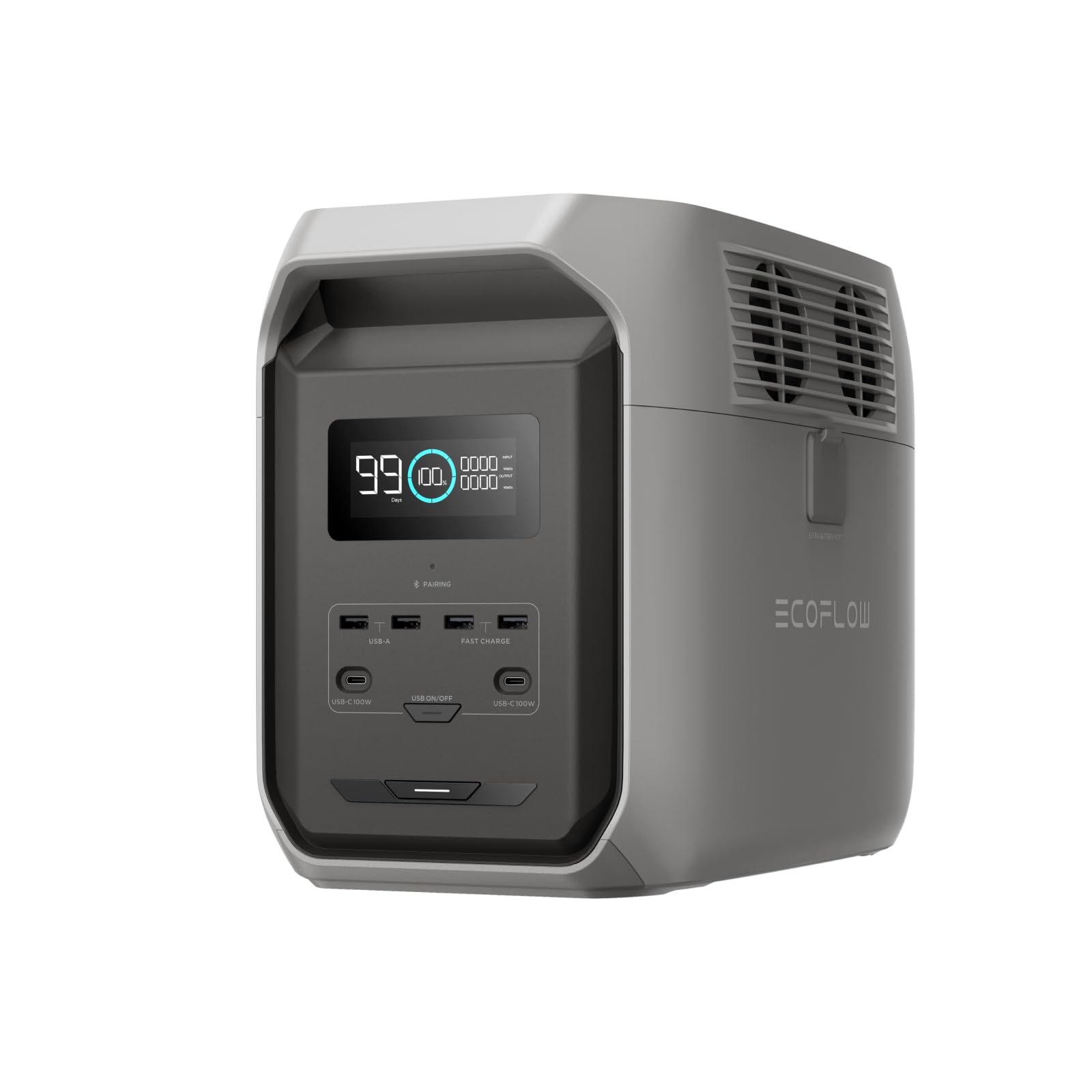 نیروگاه قابل حمل EF ECOFLOW DELTA 3 1500، باتری LiFePO4 با ظرفیت ۱۵۳۶ وات ساعت، شارژ کامل ۱.۵ ساعته، ۱۸۰۰ وات (حداکثر ۳۶۰۰ وات)، ژنراتور خورشیدی برای مواقع اضطراری، خودروهای تفریحی، کمپینگ و قطعی برق