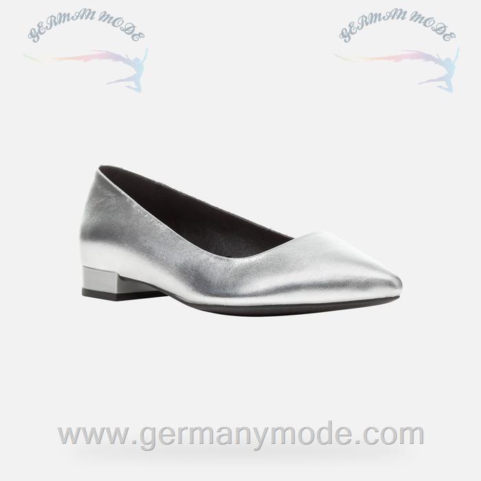 کفش زنانه جی اوکس ایتالیا GEOX SPITZE BALLERINAS Charyssa Dame Silber