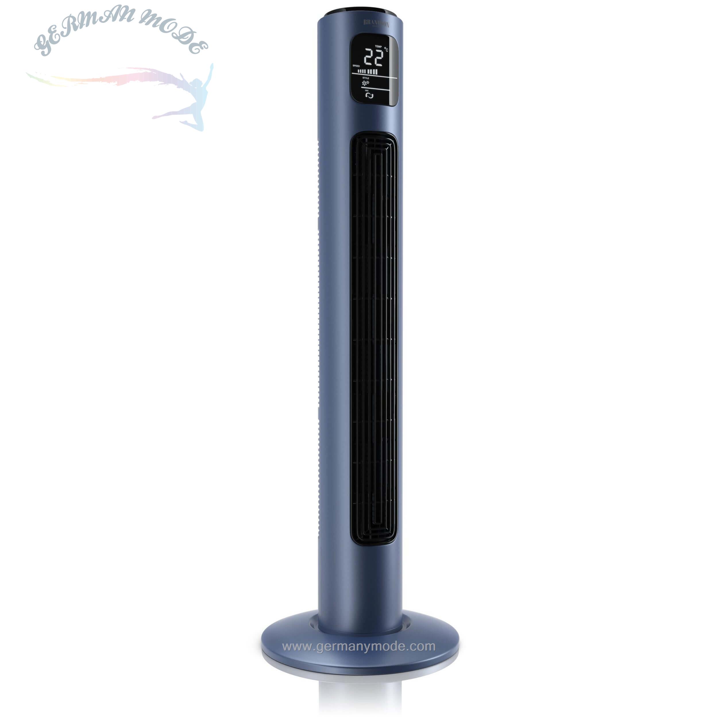 پنکه برقی ایستاده برندسون Brandson Turmventilator- Turmventilator mit Fernbedienung / Lüfter blau