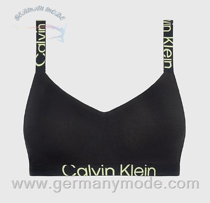 نیم تنه زنانه کلوین کلین آمریکا Calvin Klein Bralette Future Shift Black/Sunny Lime 000QF7697EUB1